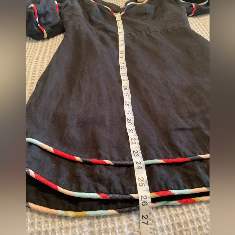 FARM Rio Black Colored Stripes Mini Dress Size Medium - Picture 11 of 13